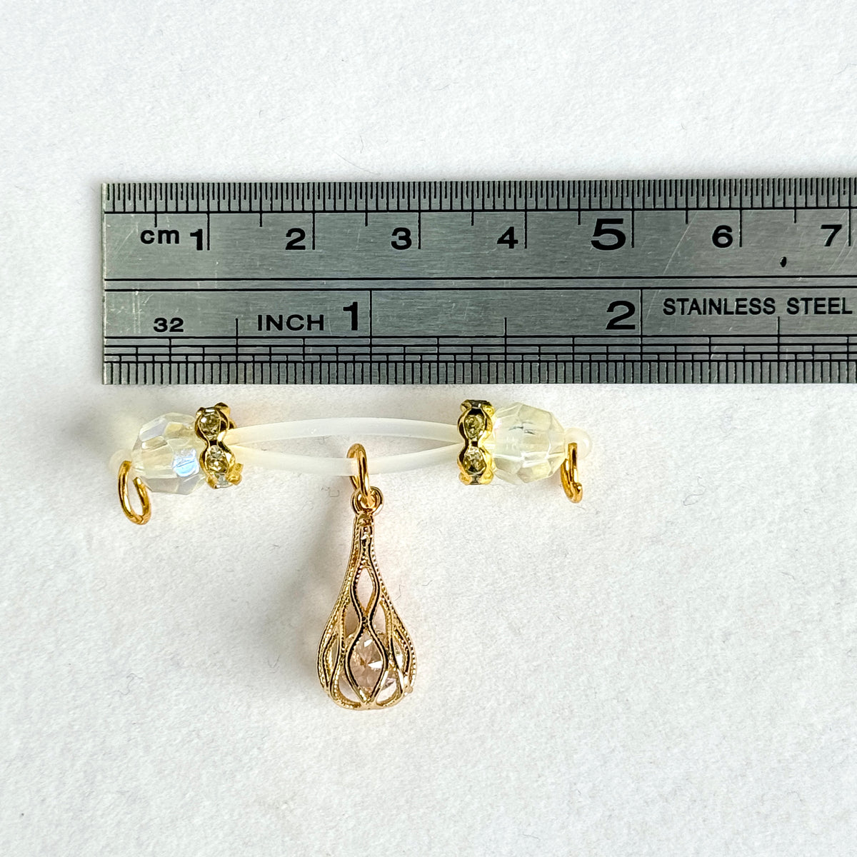 Luxurious crystal pendant nipple clamps