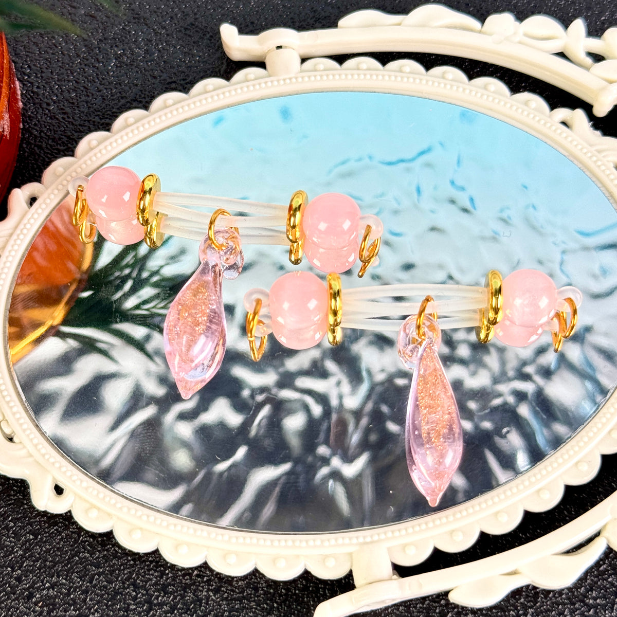 Pink Teardrop Faux Nipple Ring