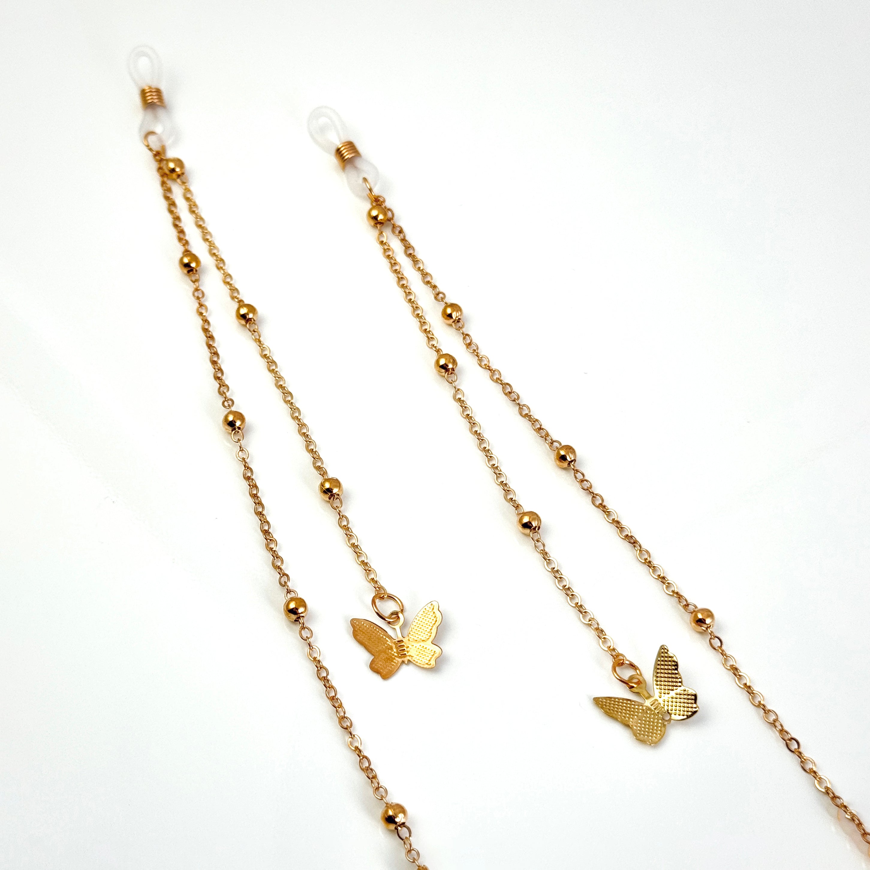 K-gold butterfly jewelry chain