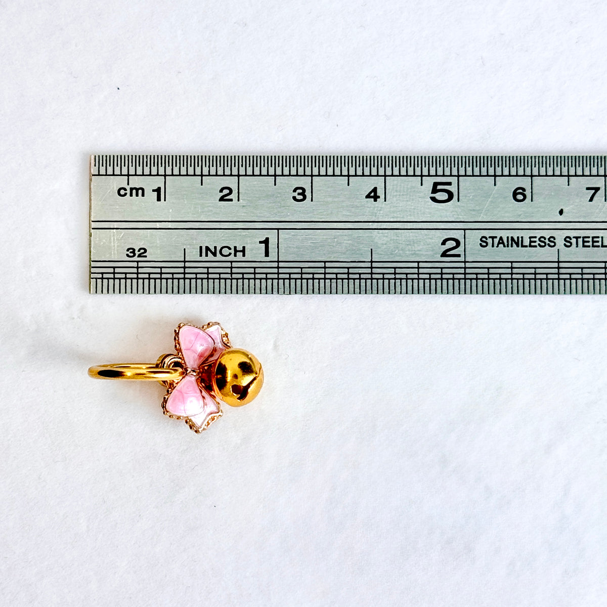 Pink Fairy Bell Faux Navel Ring