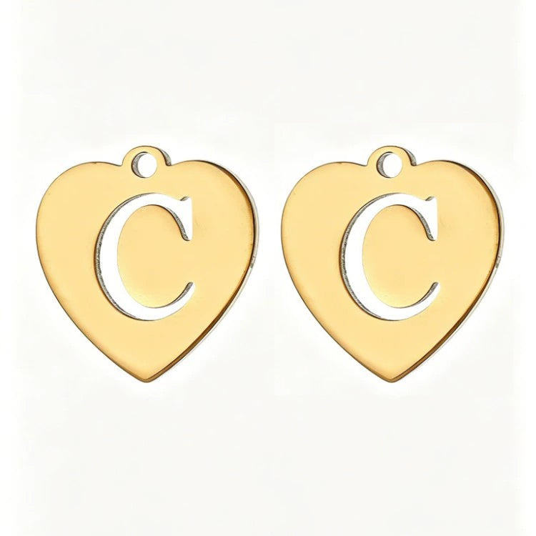Customized initial gold crown clip