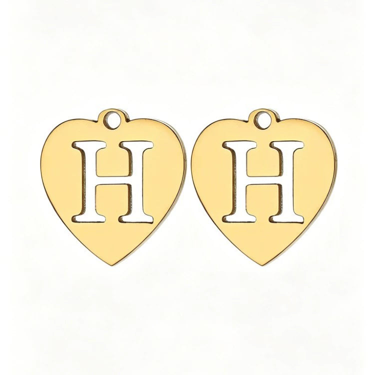 Customized initial gold crown clip