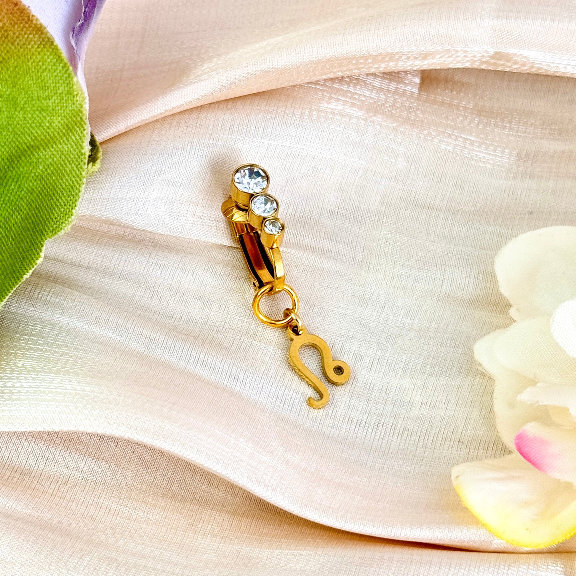 Leo Zodiac Faux Belly Button Ring