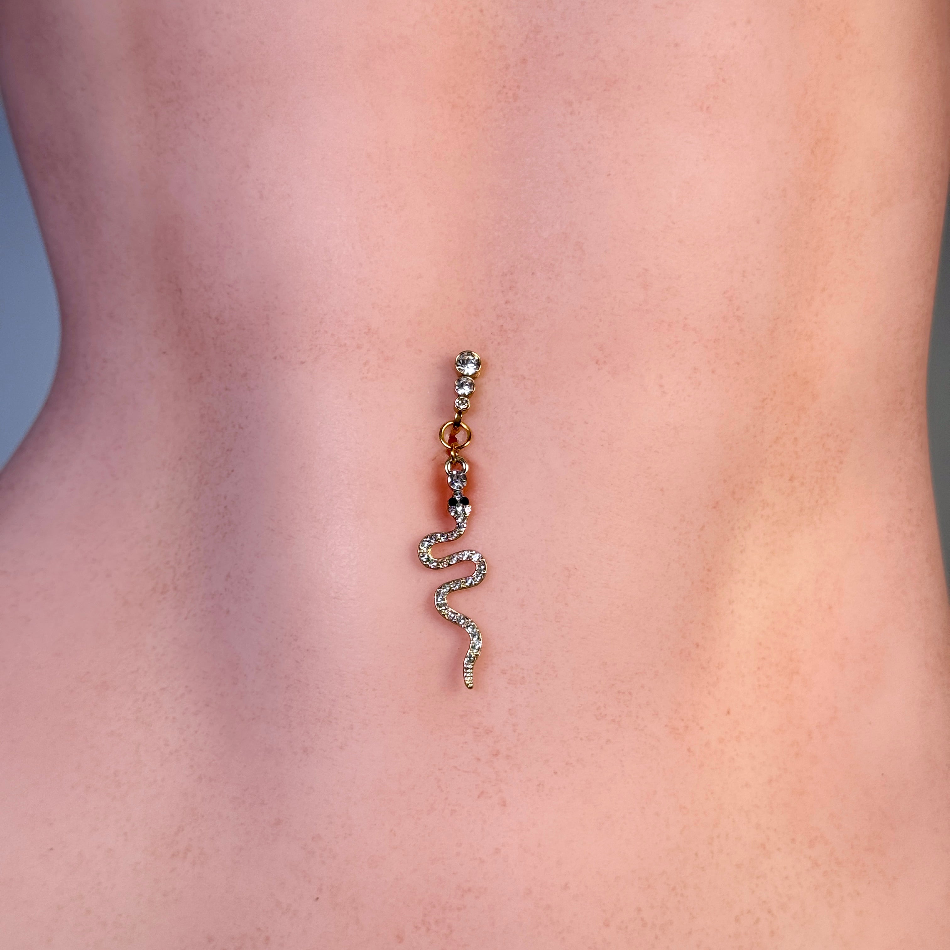 Serpent Crystal Belly Clip