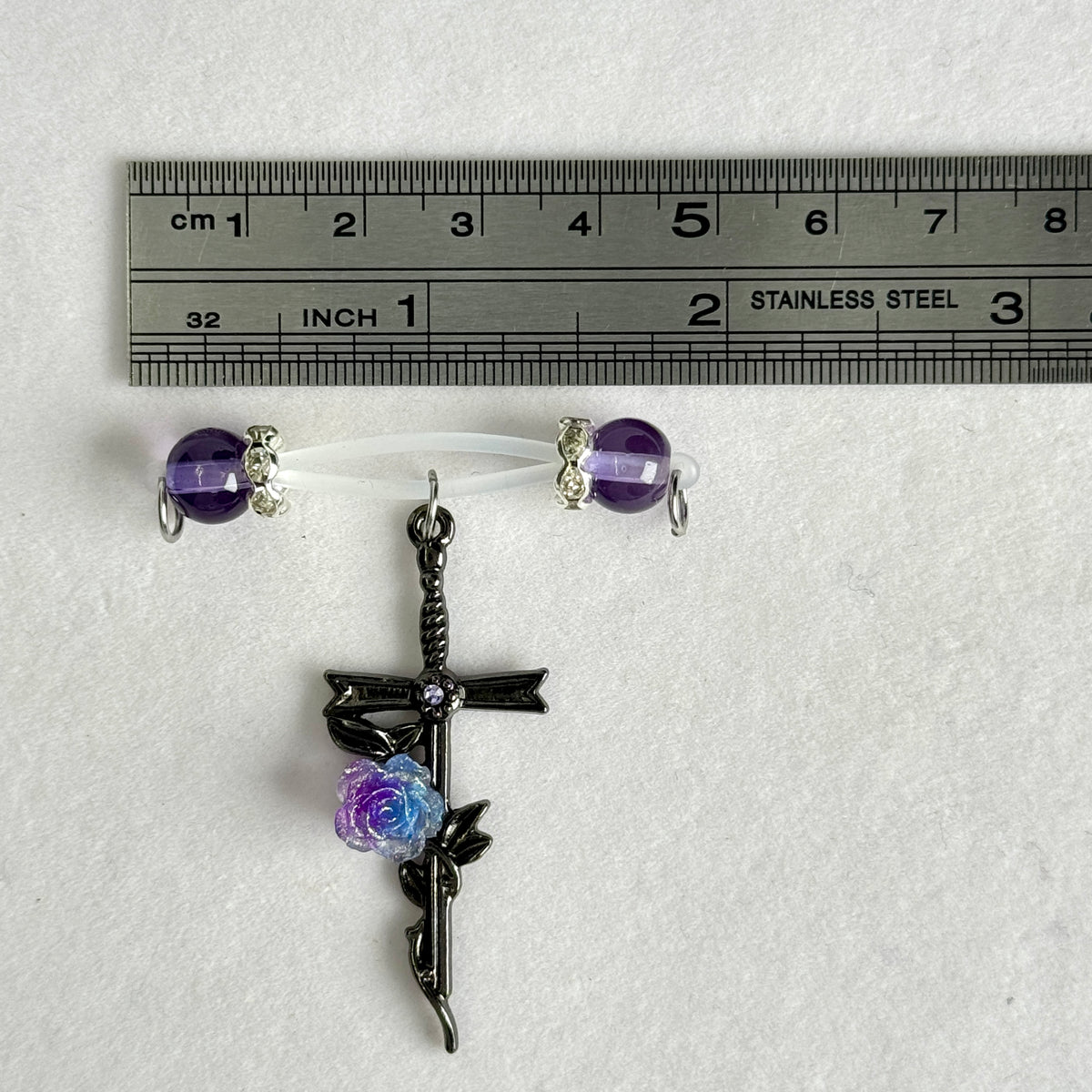 Mystic Crystal Cross Nipple Jewelry