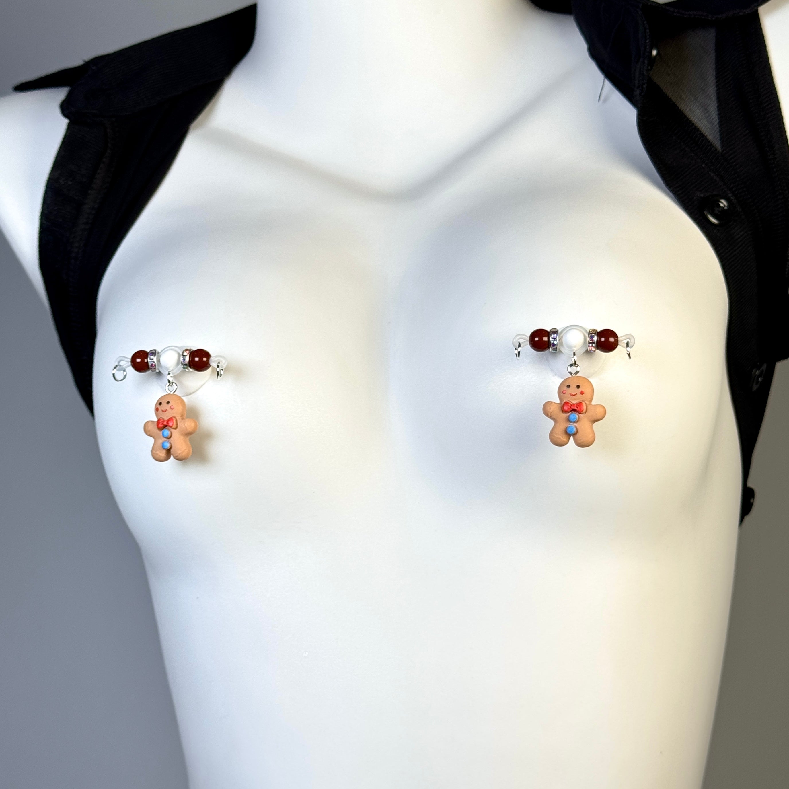Gingerbread Man Nipple Clamps
