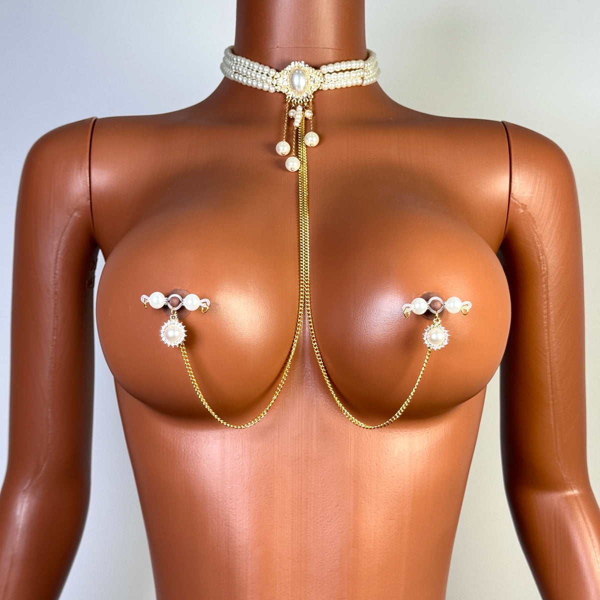 Golden Pearl Nipple Chain Jewelry