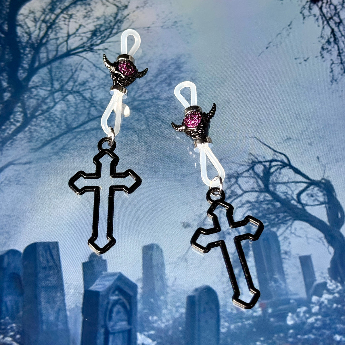 Demon Cross Shadow Charm