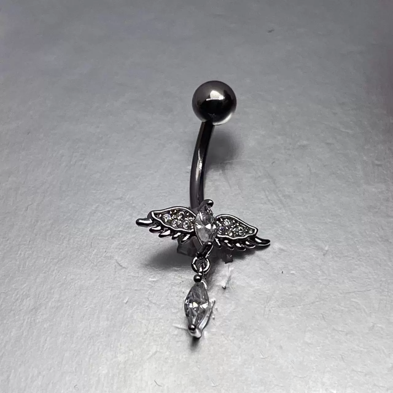 Assorted Shiny Crystal Pendant Navel Belly Piercing Rings