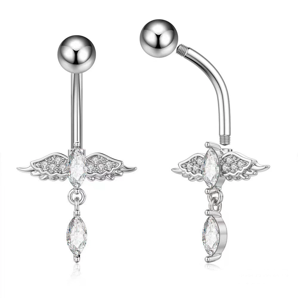 Assorted Shiny Crystal Pendant Navel Belly Piercing Rings