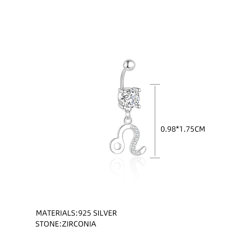 Zodiac-themed navel clip