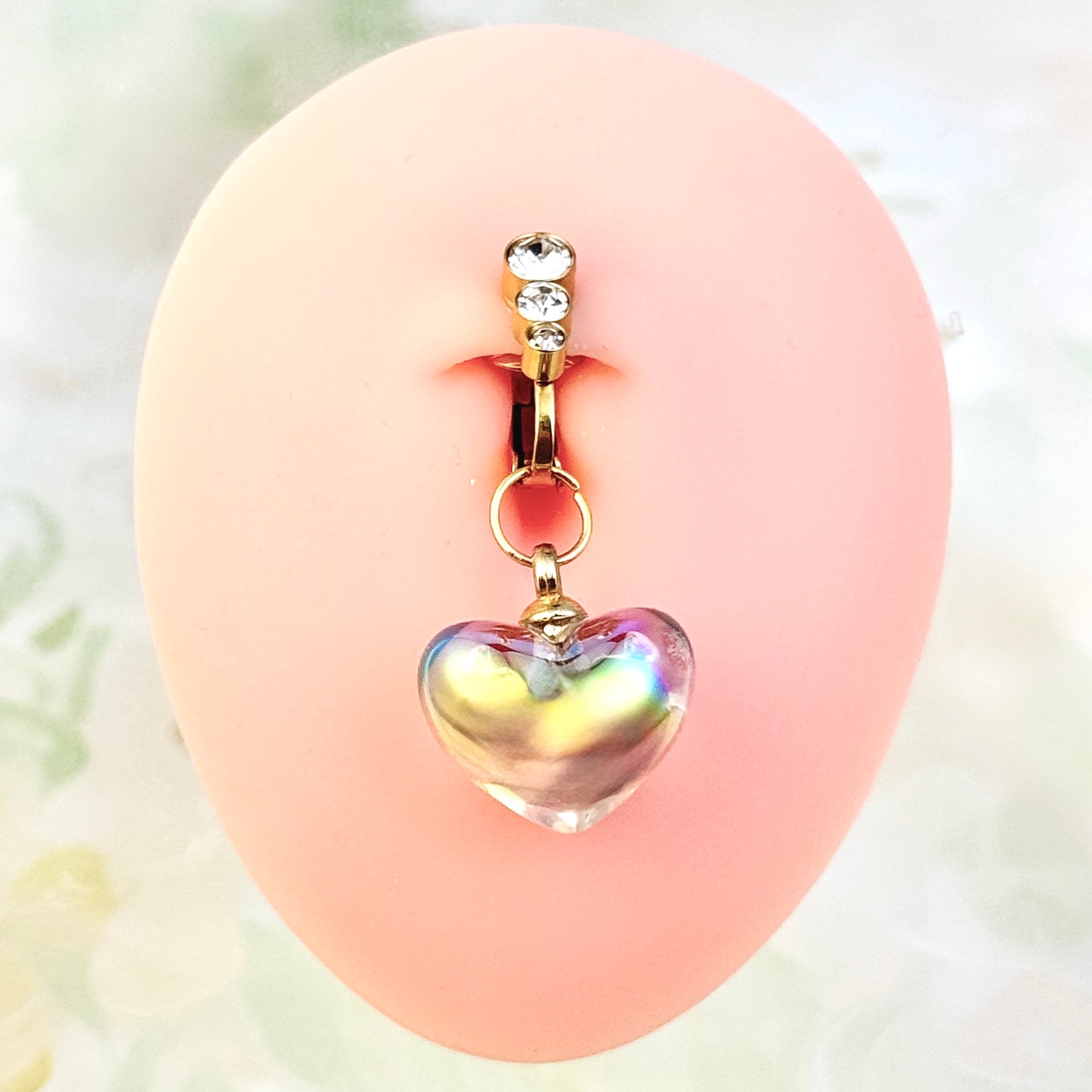Black crystal navel jewelry