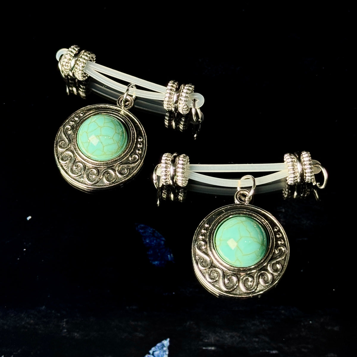 Mystic Turquoise Charm Nipple Clamp