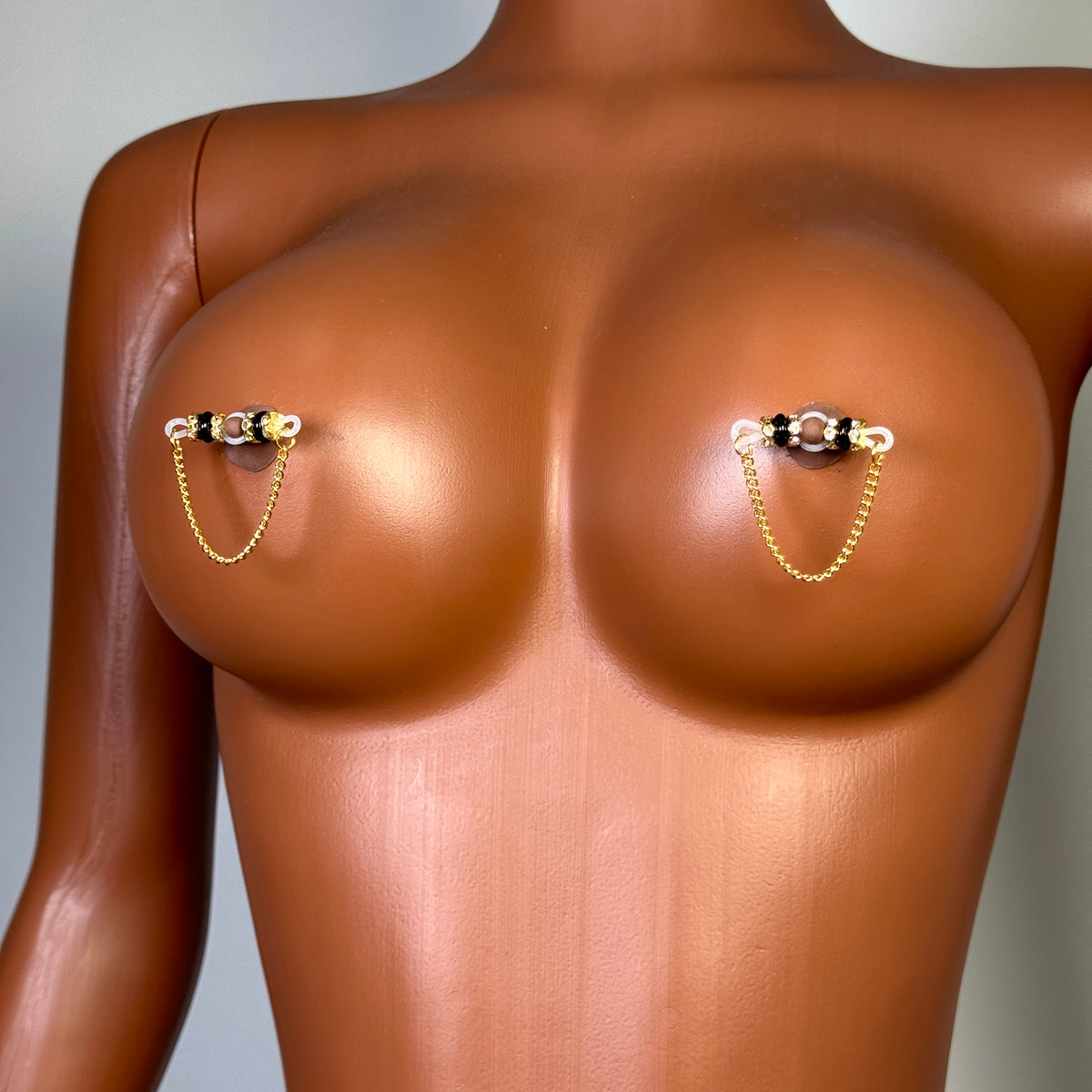 Midnight Gold Chain Nipple Clamp
