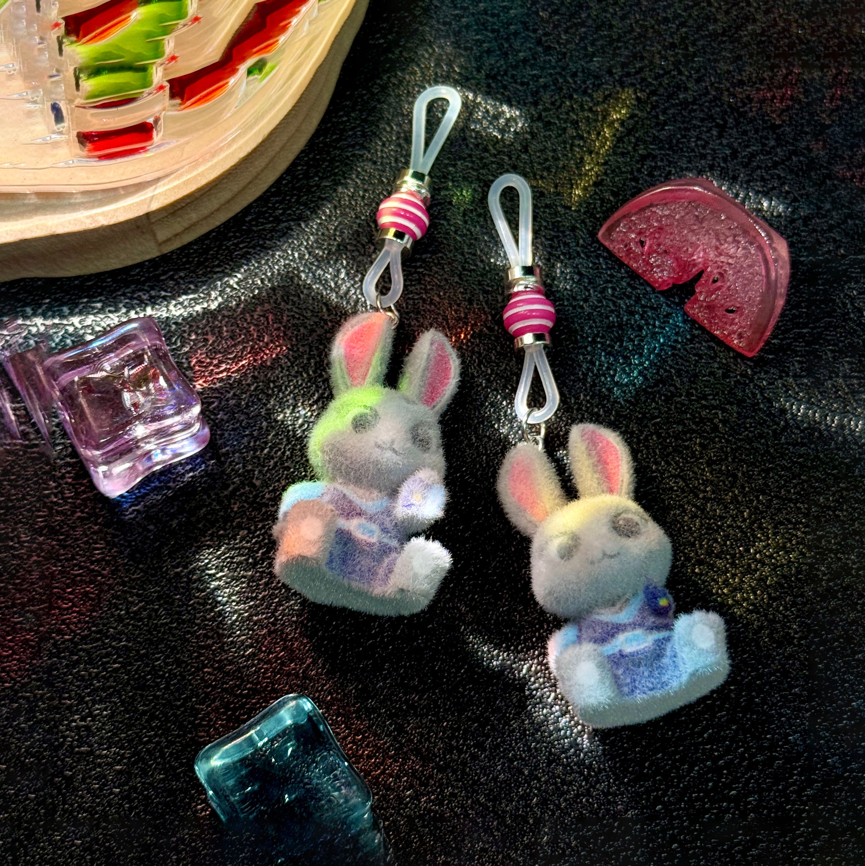 Bunny Bluebell Plush Nipple Clips