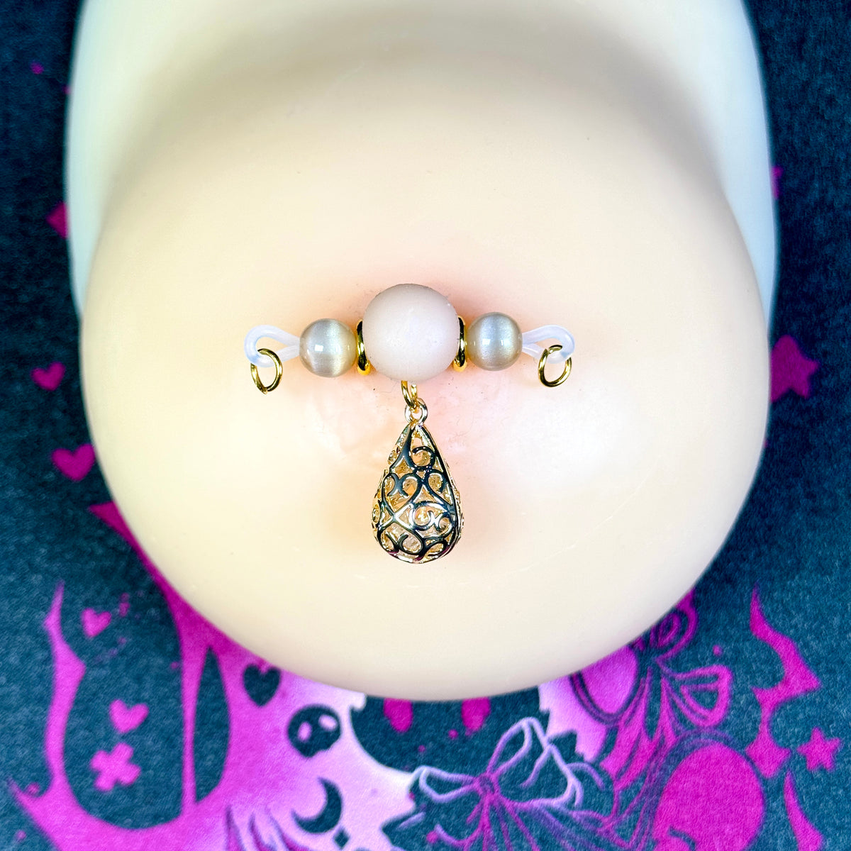 Pearl Teardrop Nipple Chain