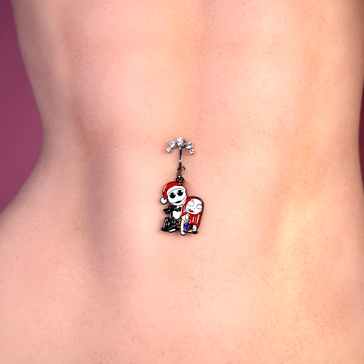 Spooky Love Skeleton Belly Ring