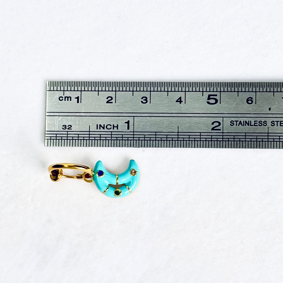 Blue Moon Charm Faux Belly Ring