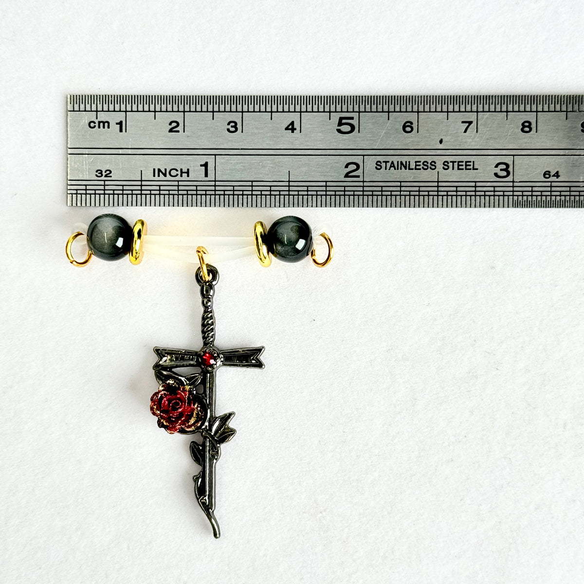 Black Rose Cross Nipple Clamps