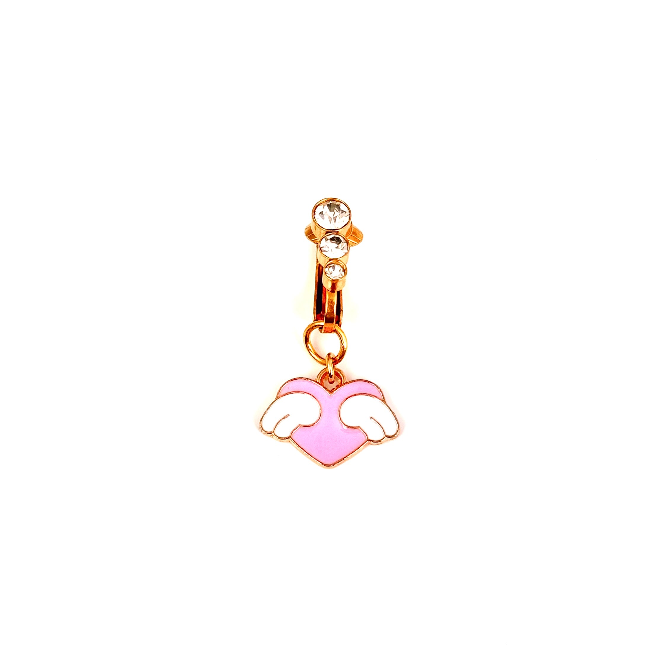 Angel Heart Faux Belly Button Ring