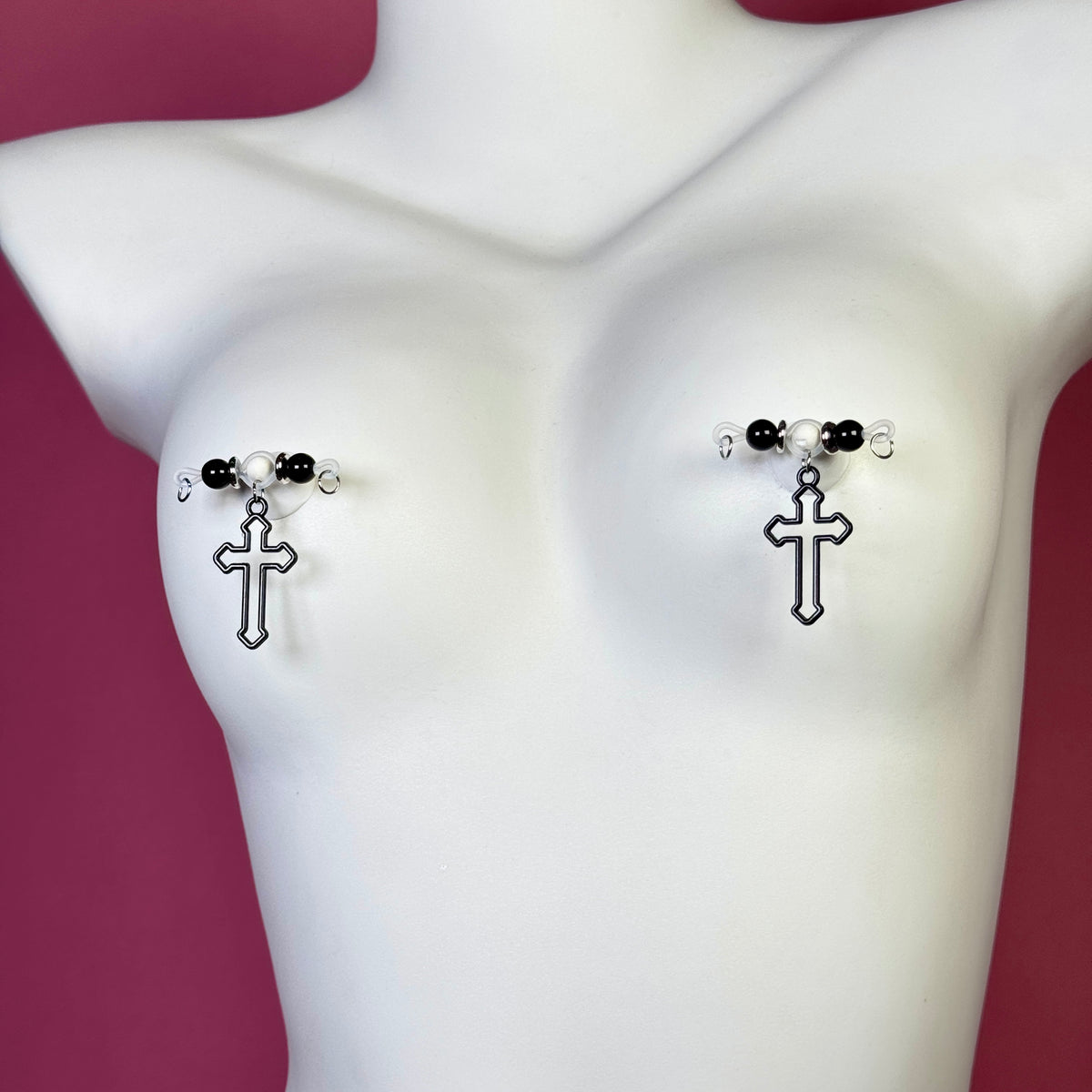 Dark Cross Gothic Nipple Jewelry