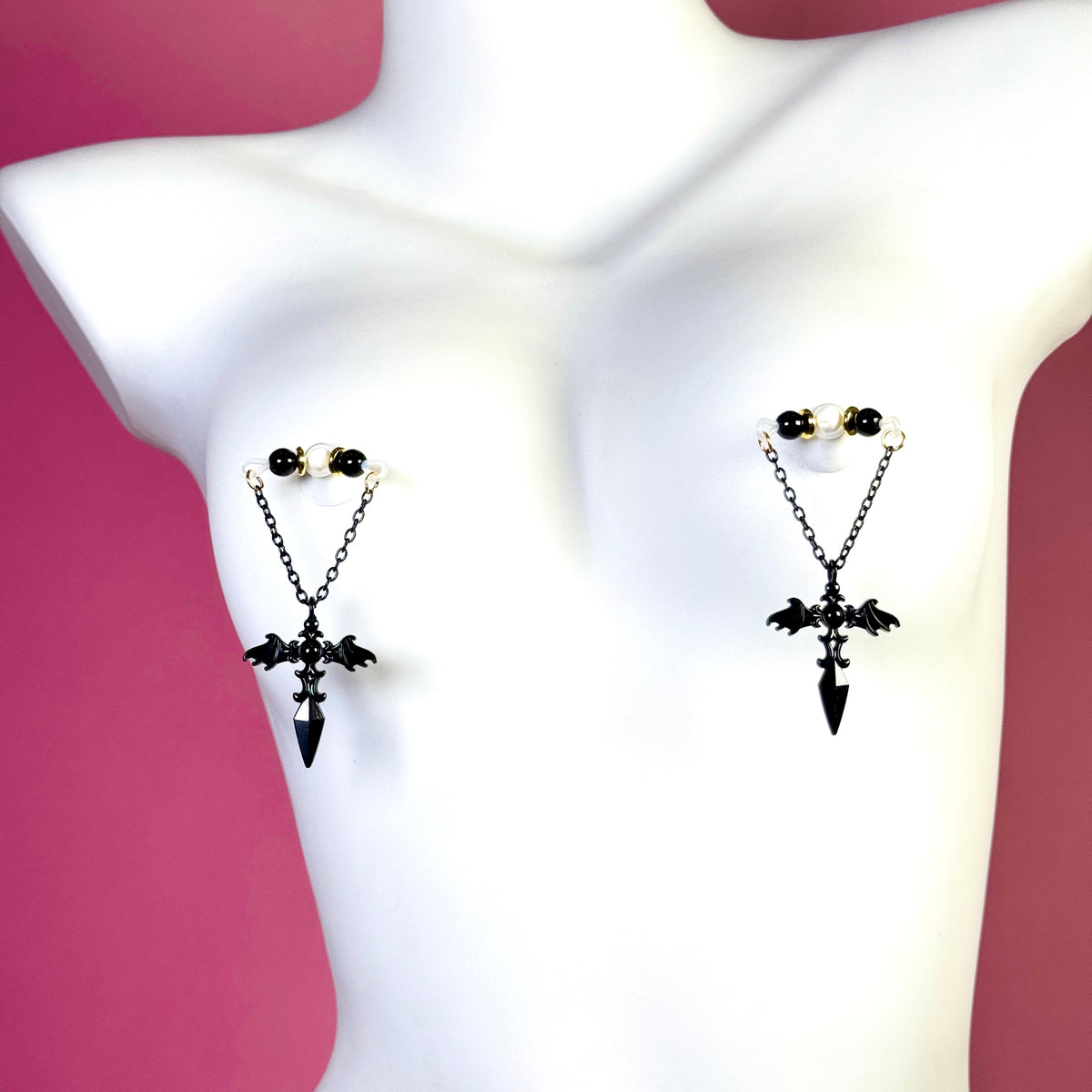 Midnight Bat Wing Nipple Clips
