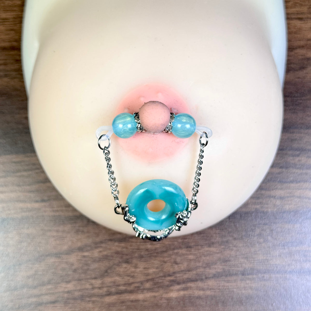 Aqua Moon Drop Nipple Clips