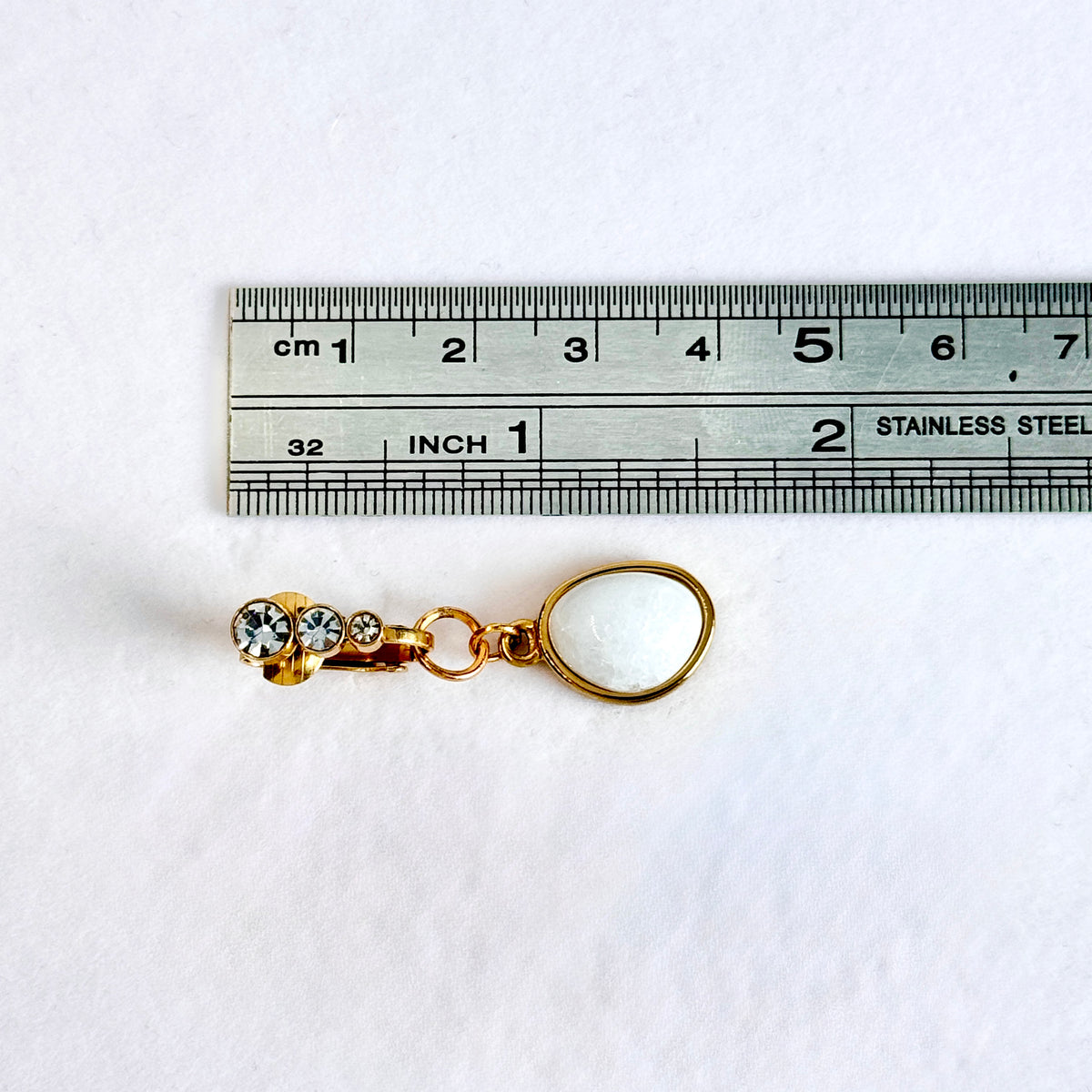 Moonstone Glow Faux Navel Ring