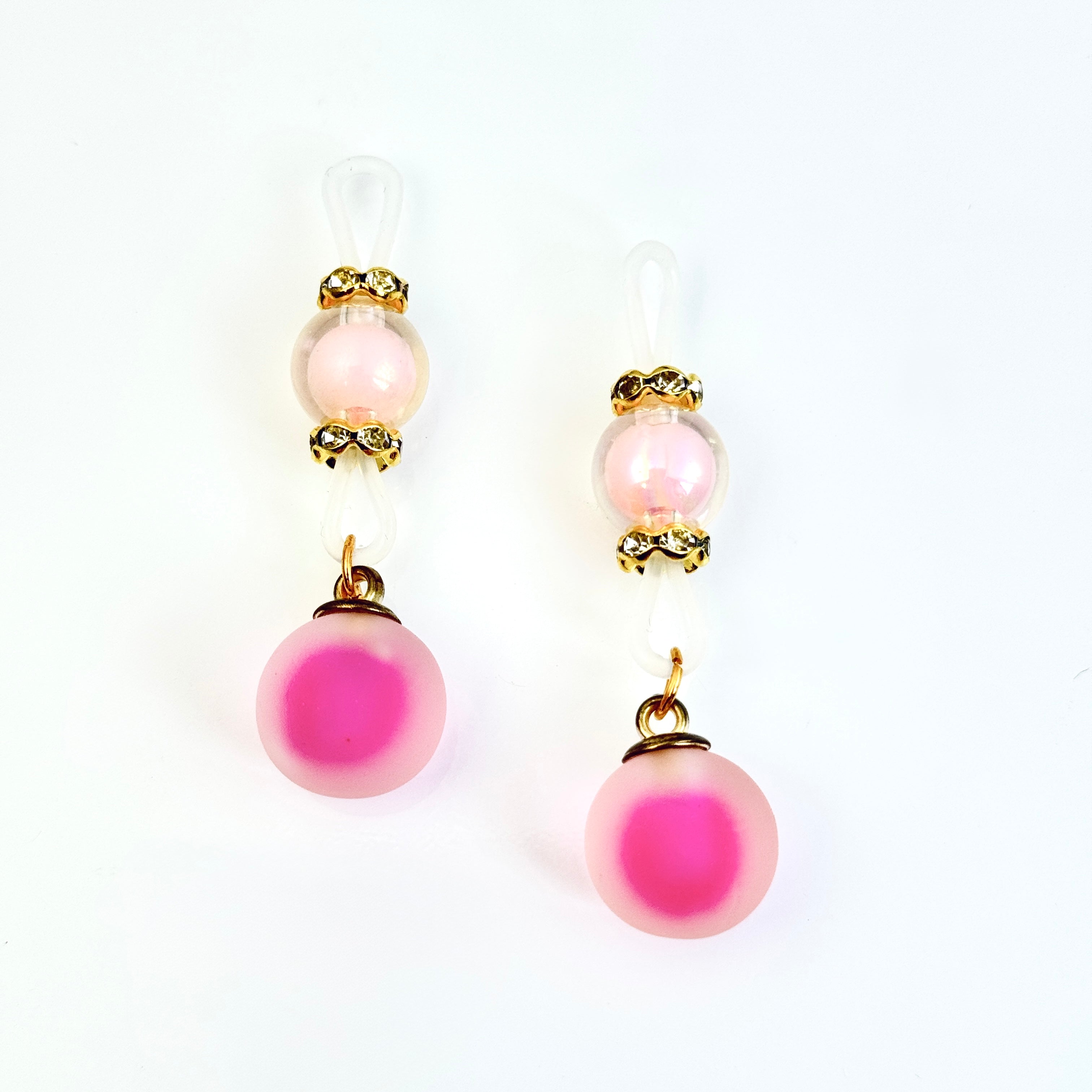 Pink Aurora Glow Nipple Clamps
