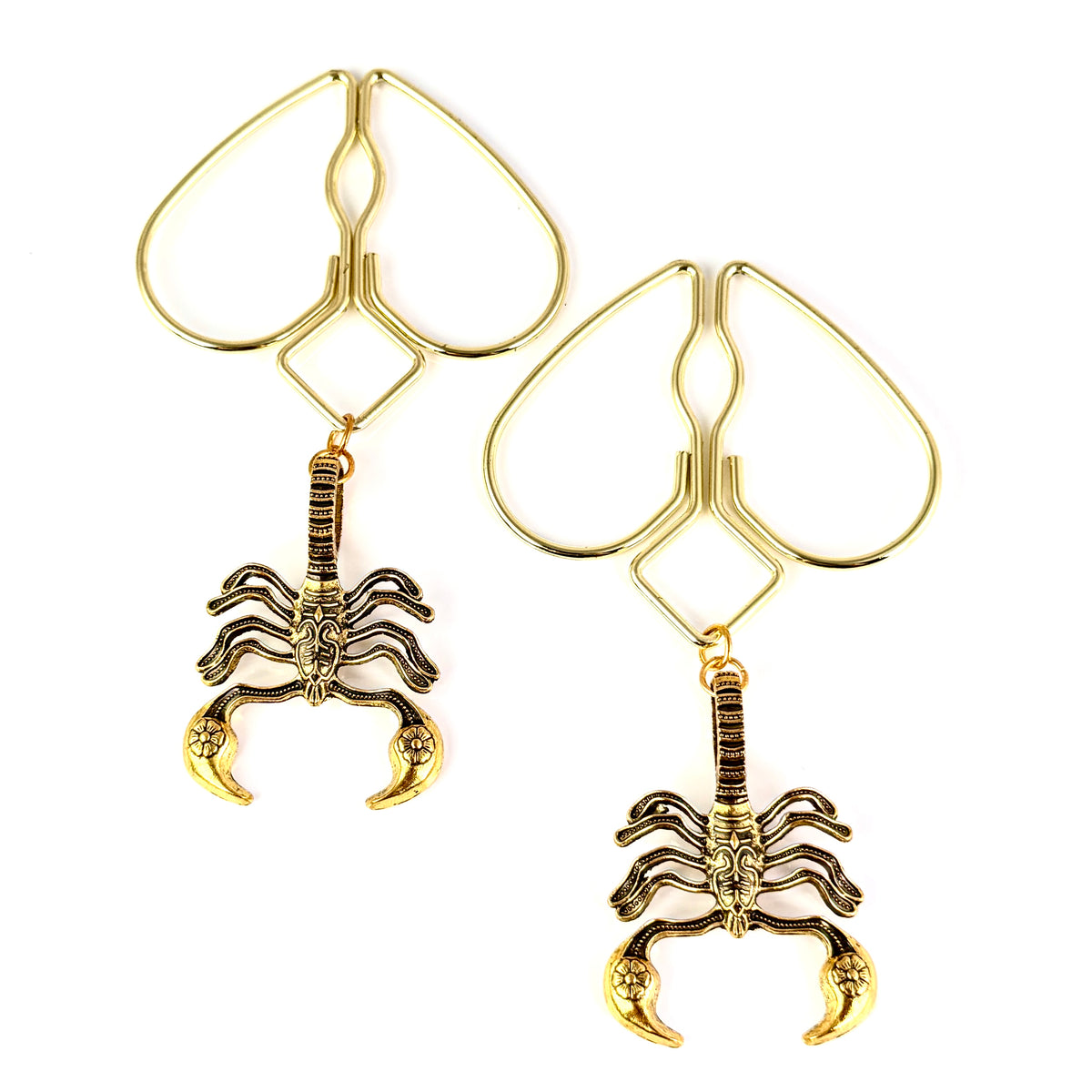 Dark Scorpion Wings Halloween Nipple Jewelry