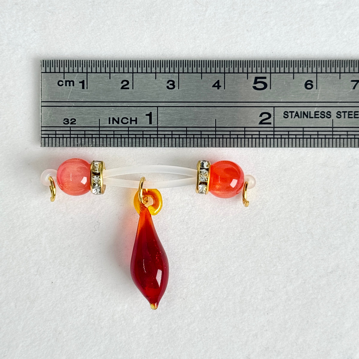Ruby Drop Nipple Clips