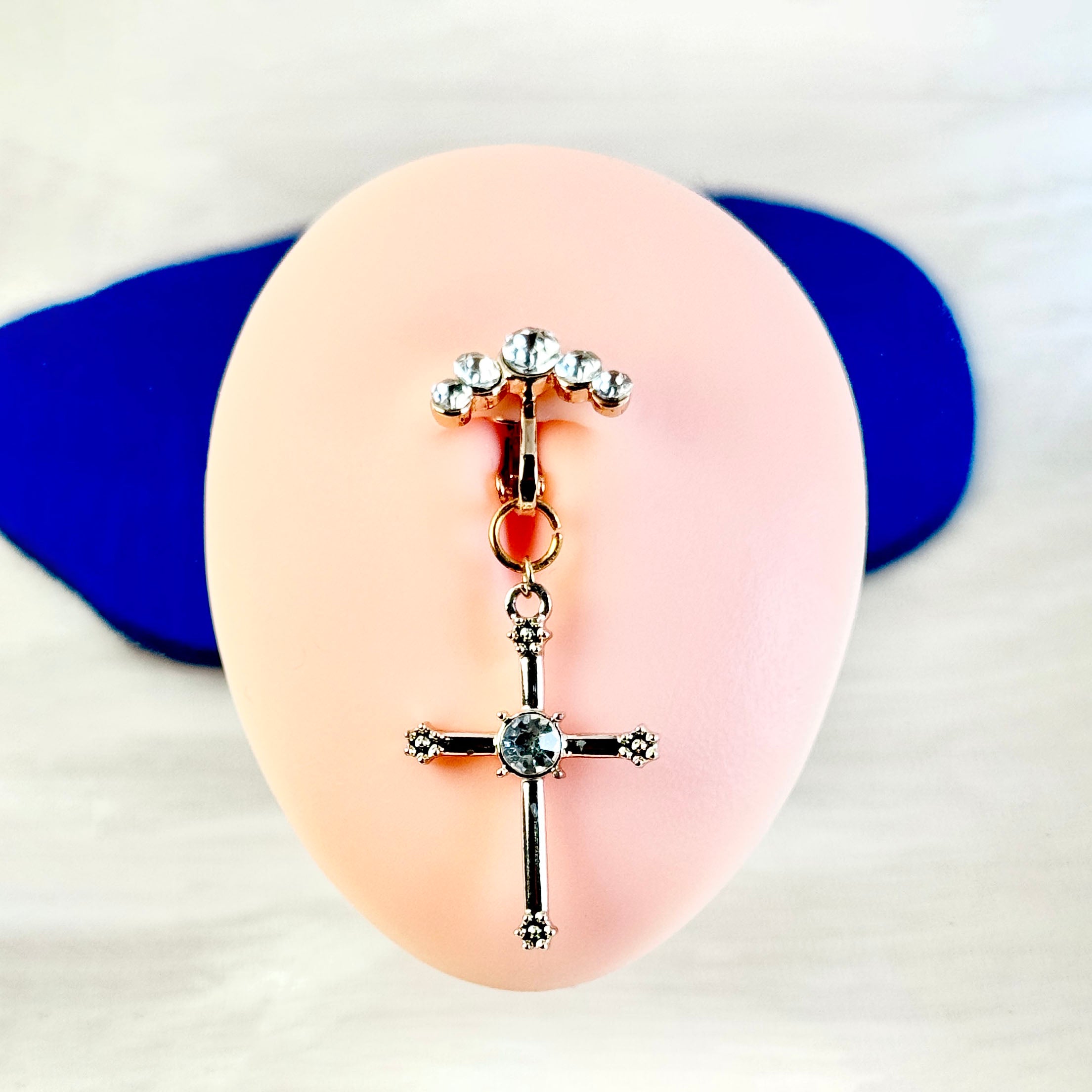 Luna Crystal Cross Navel Clip™
