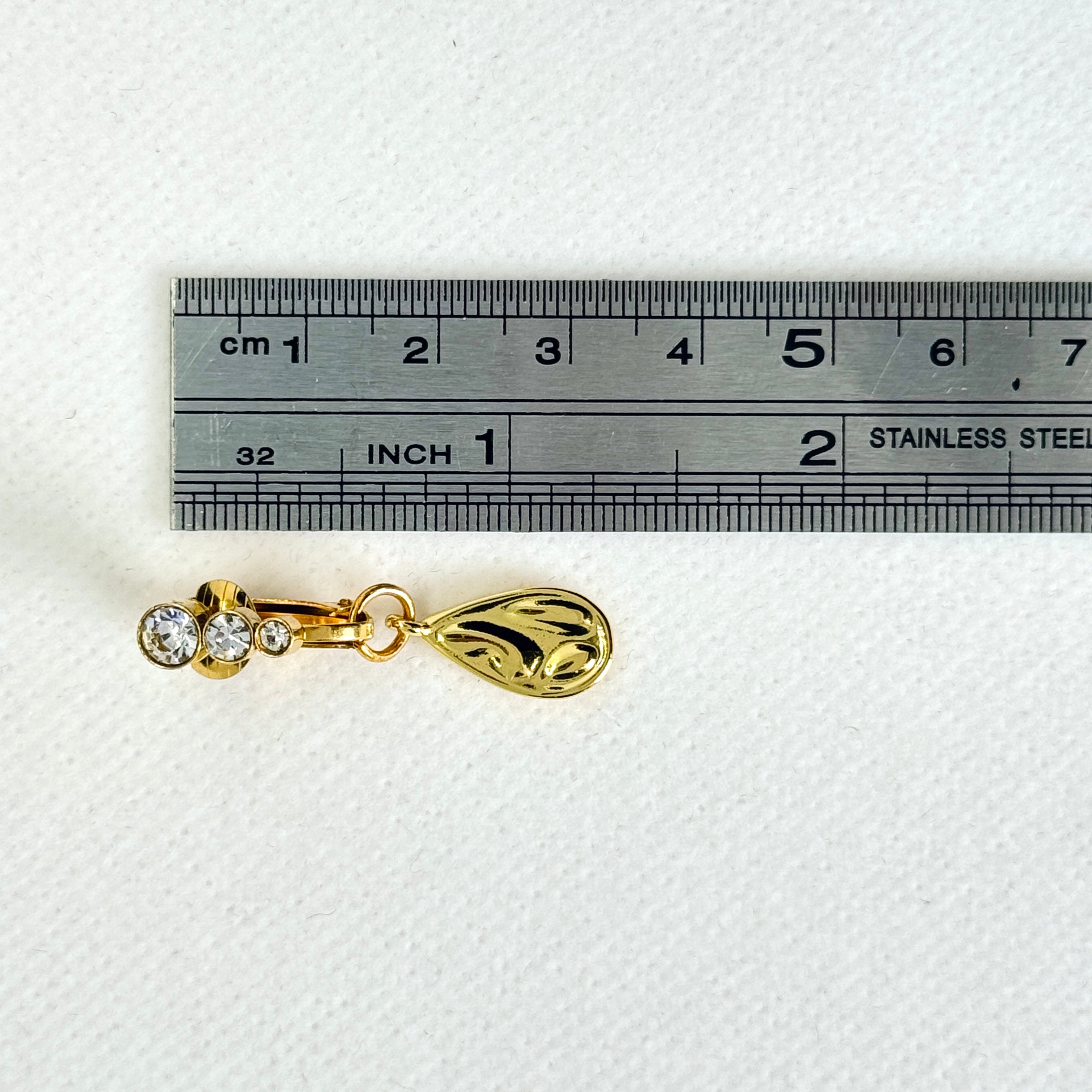 Golden Drop Sculpted Navel Piercing Jewelry