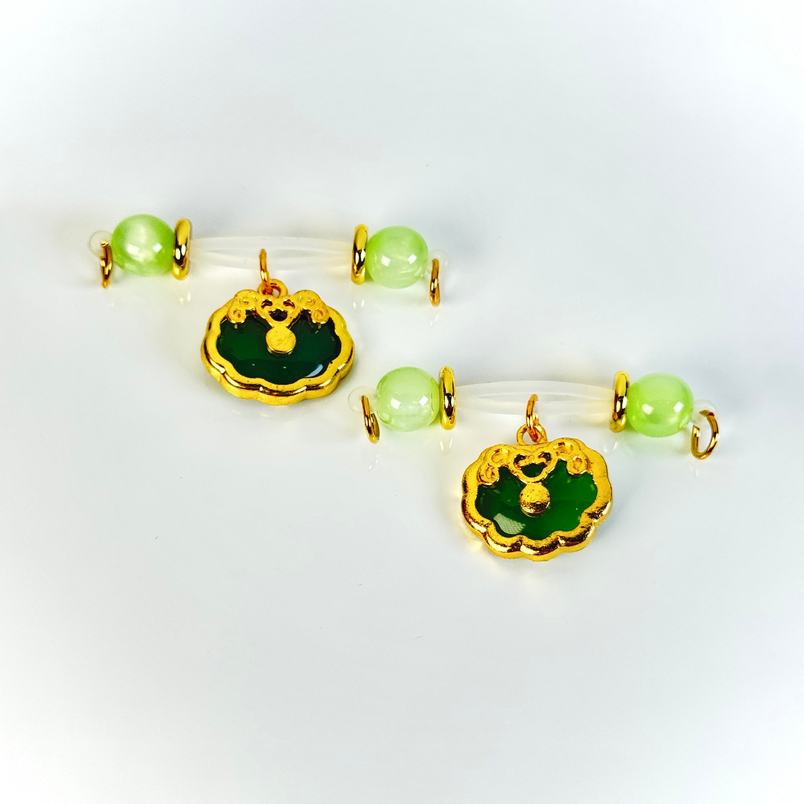 Golden Heritage Jade Clips