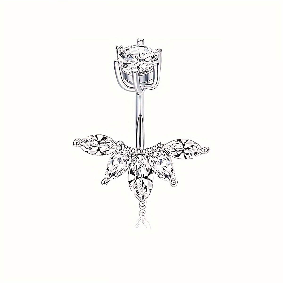 Assorted Shiny Crystal Pendant Navel Belly Piercing Rings