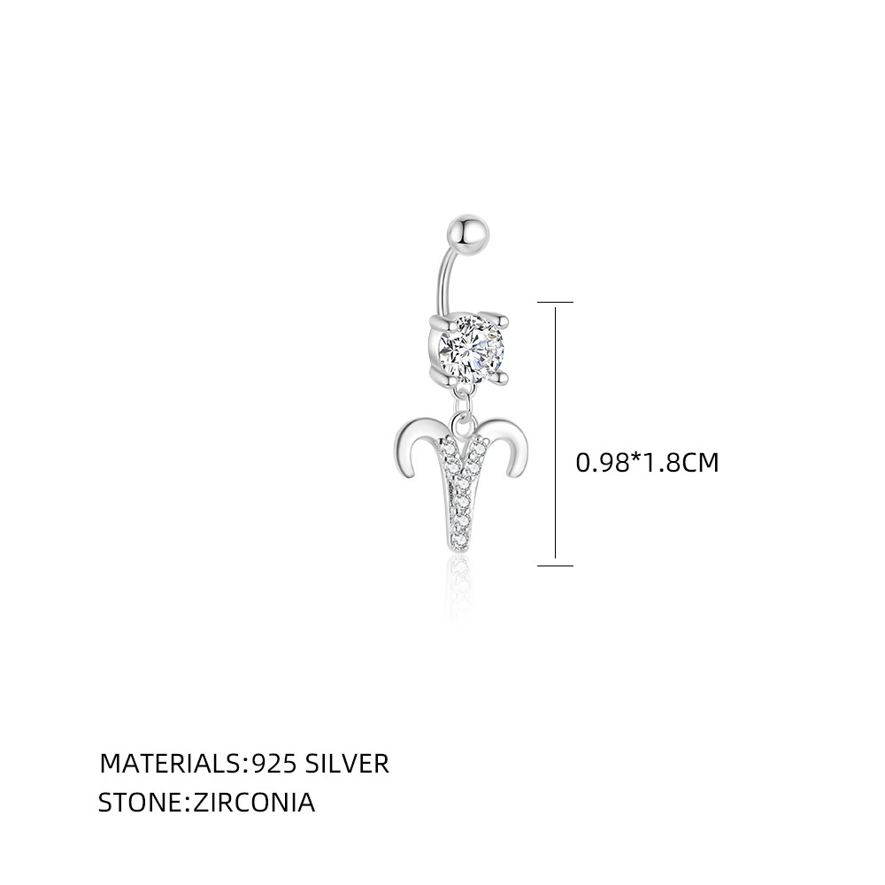 Zodiac-themed navel clip