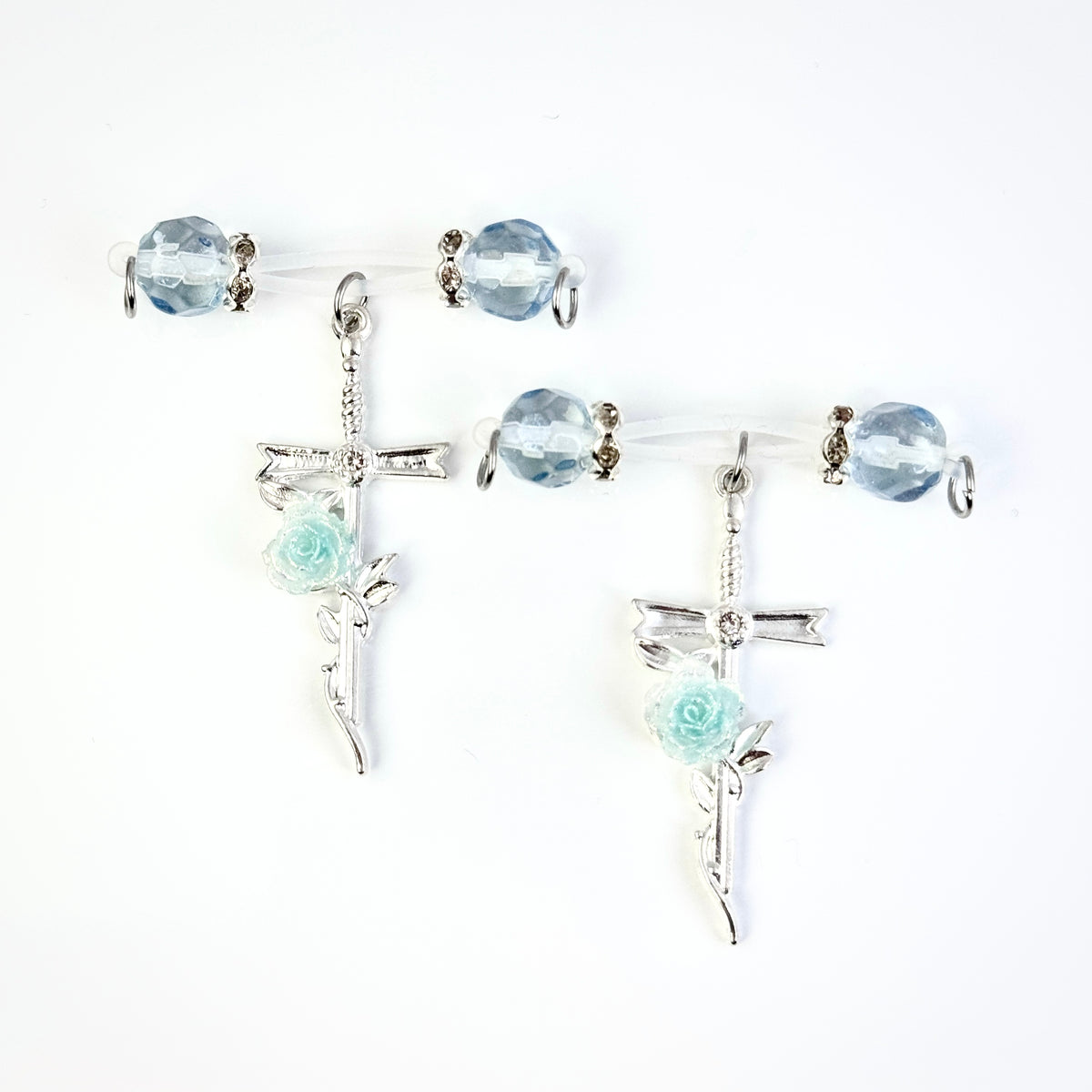 Crystal Rose Sword Nipple Jewelry