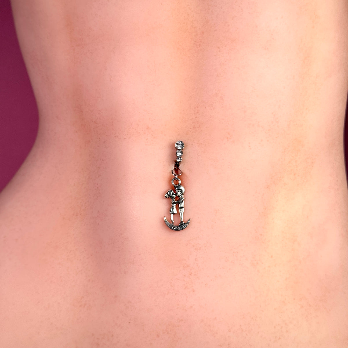 Moon Lovers Faux Belly Button Ring