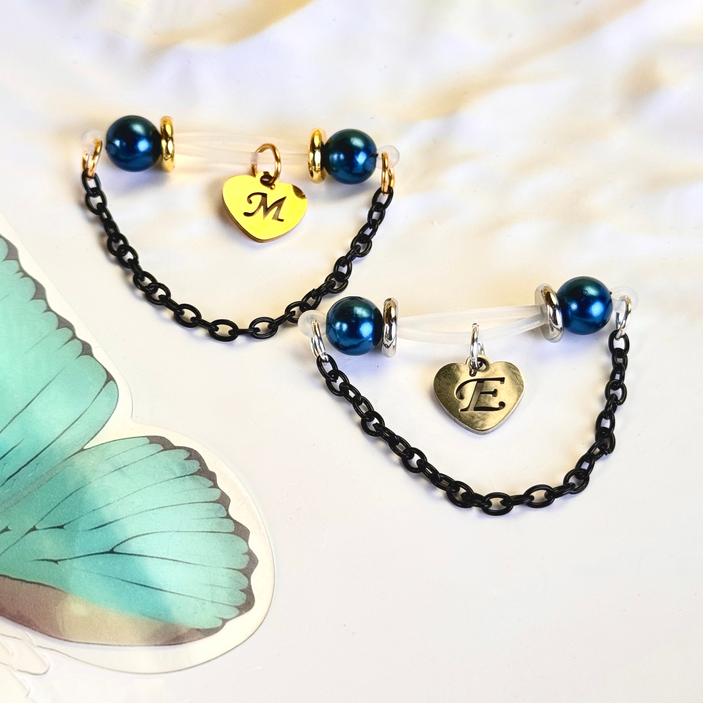 Personalized Initial Chain Jewelry Clip