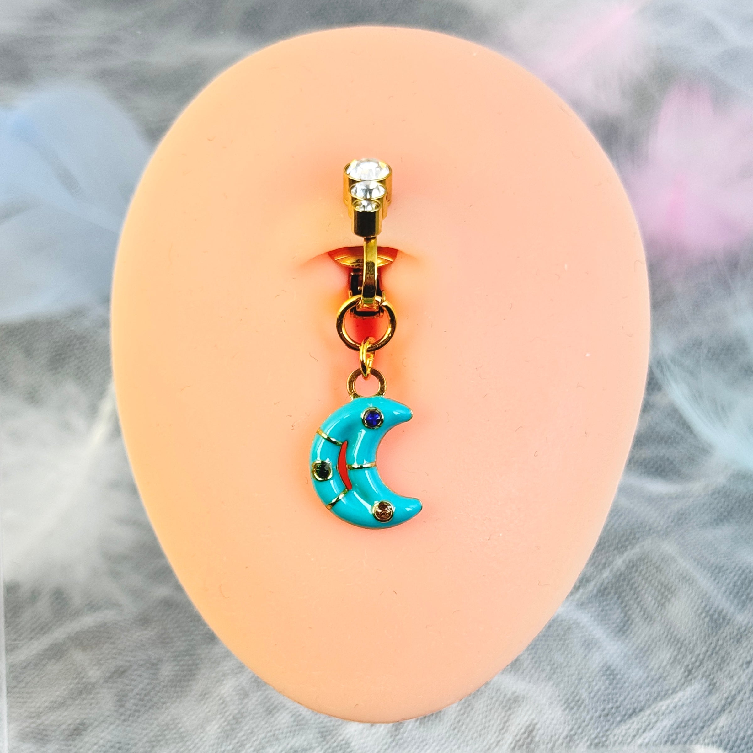 Celestial Moon Non-Piercing Navel Charm
