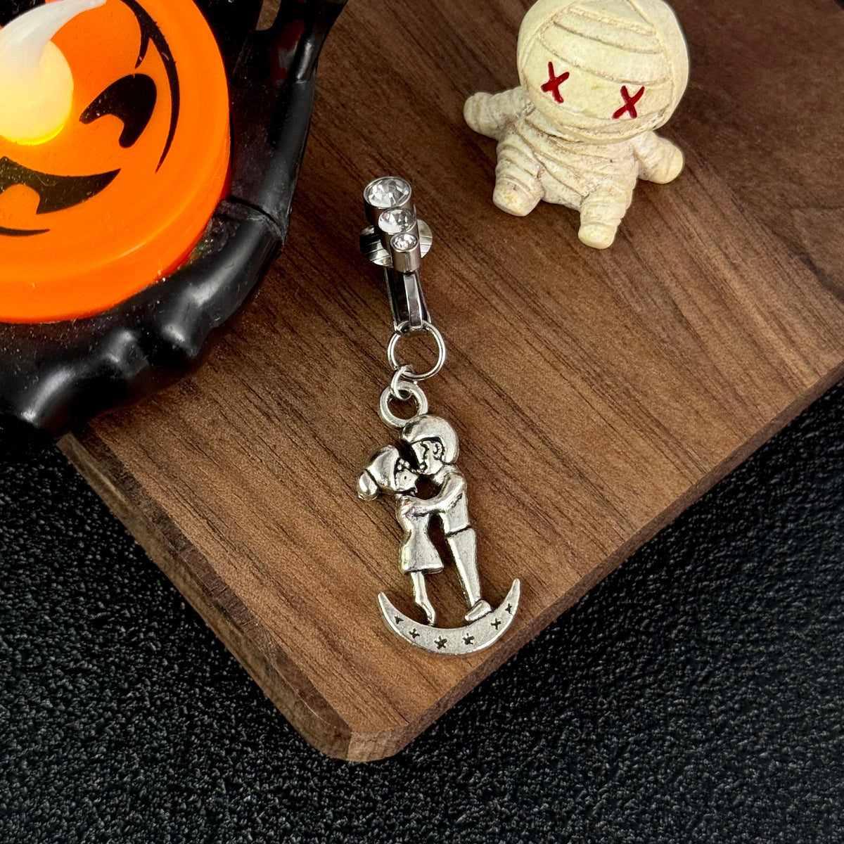 Moon Lovers Faux Belly Button Ring