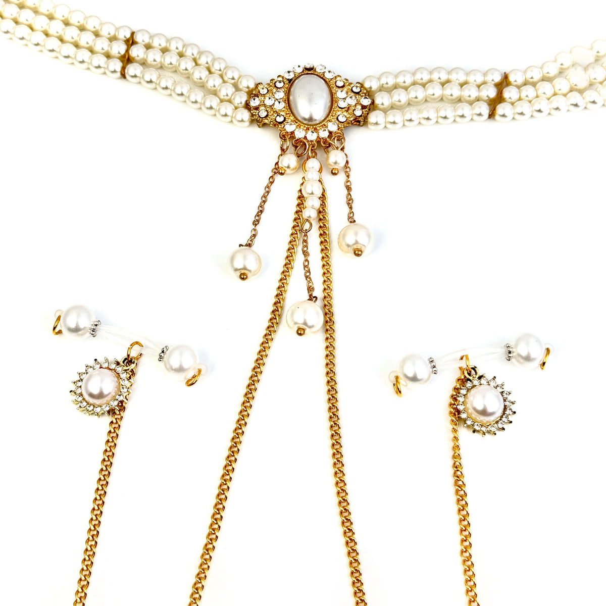 Golden Pearl Nipple Chain Jewelry