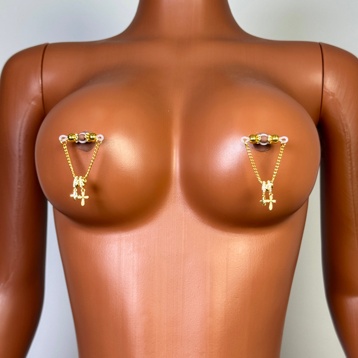 Golden Double Cross Nipple Clamp