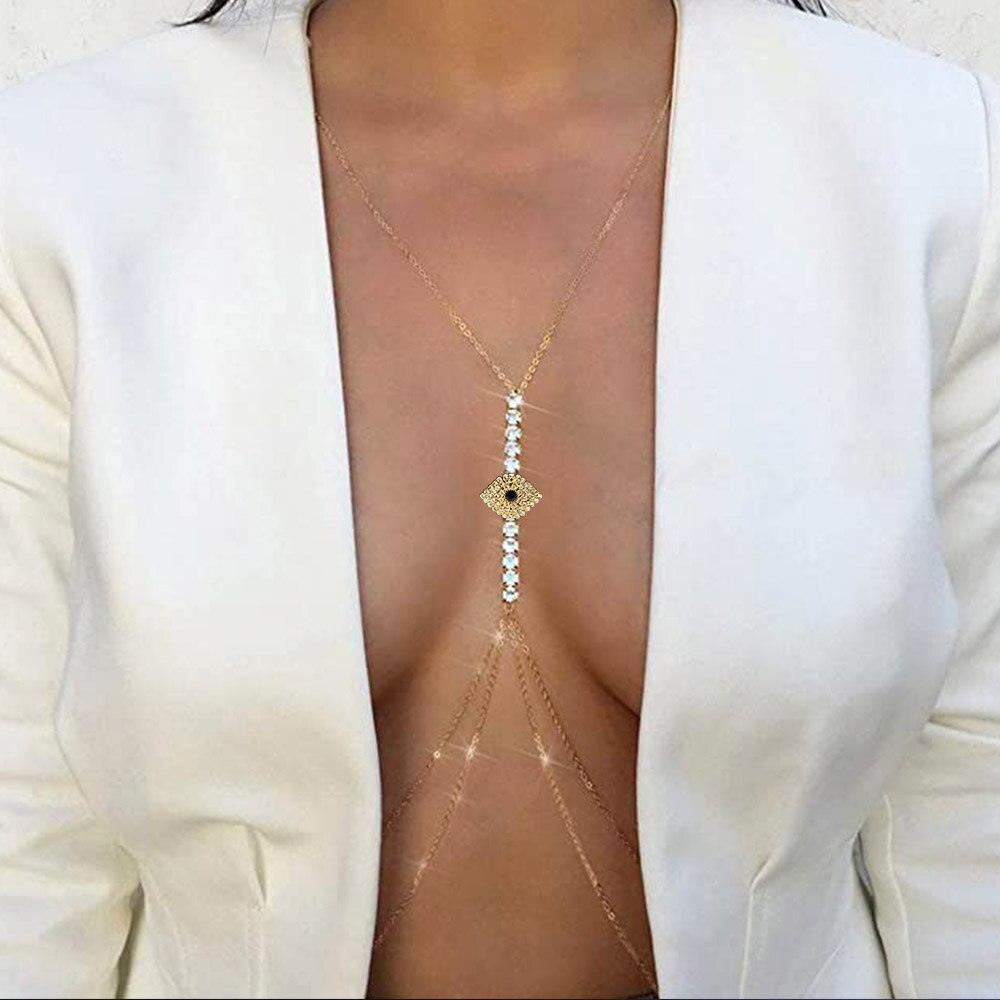 Minimalist Evil Eye Chest Chain