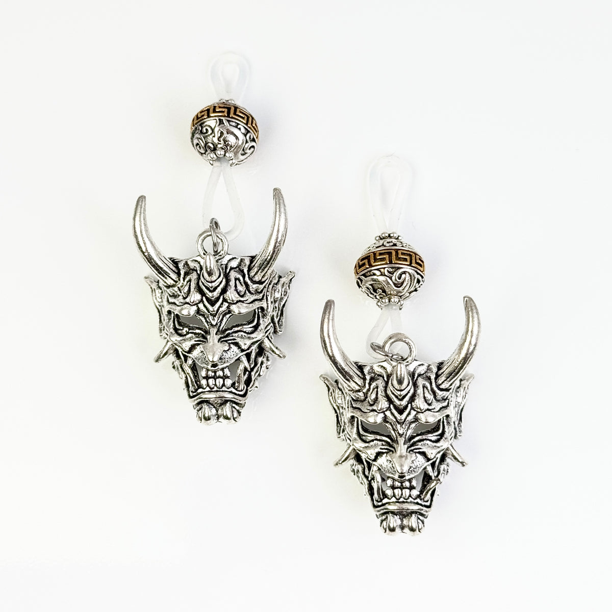 Demon Horn Skull Nipple Jewelry