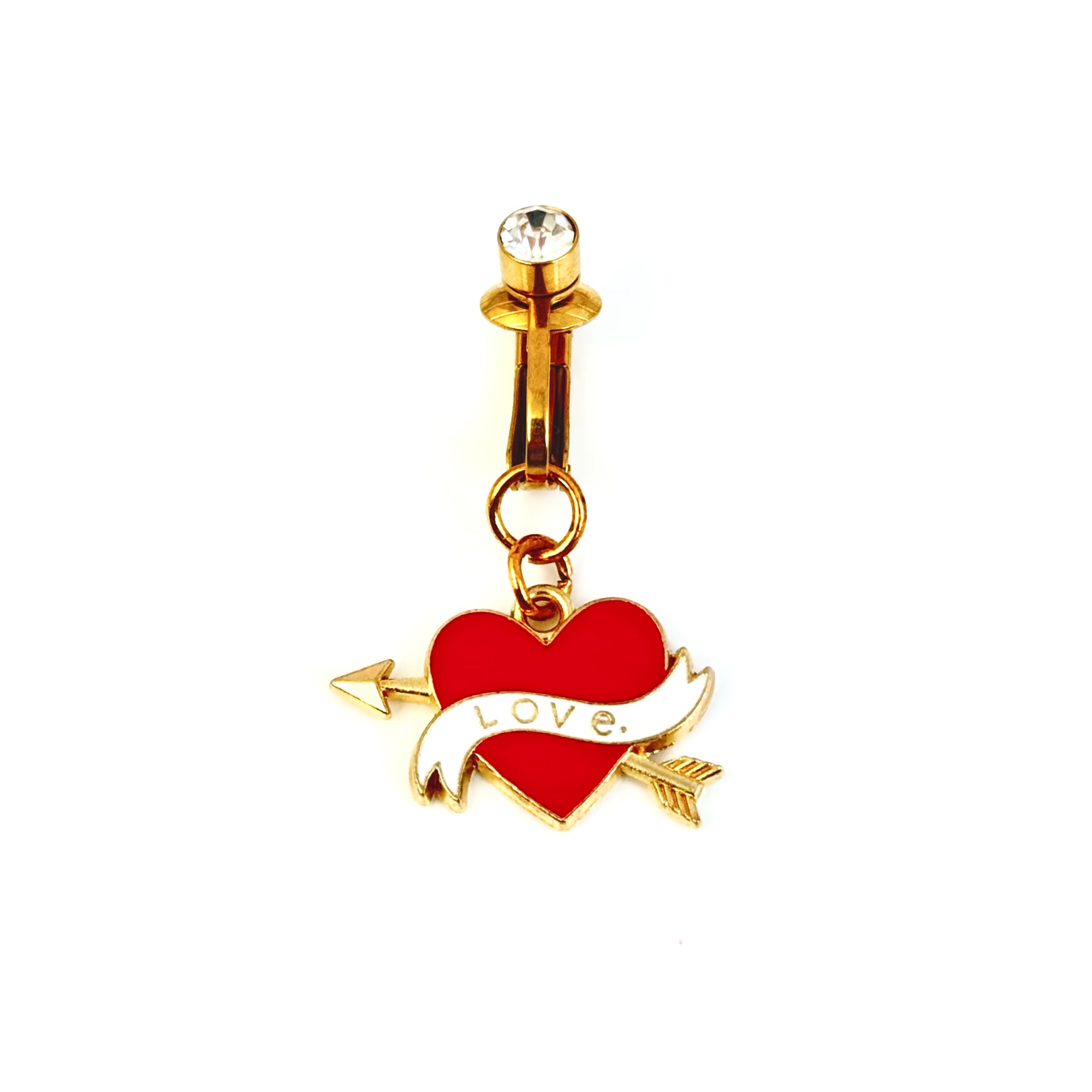 Cupid Love Charm Faux Navel Ring