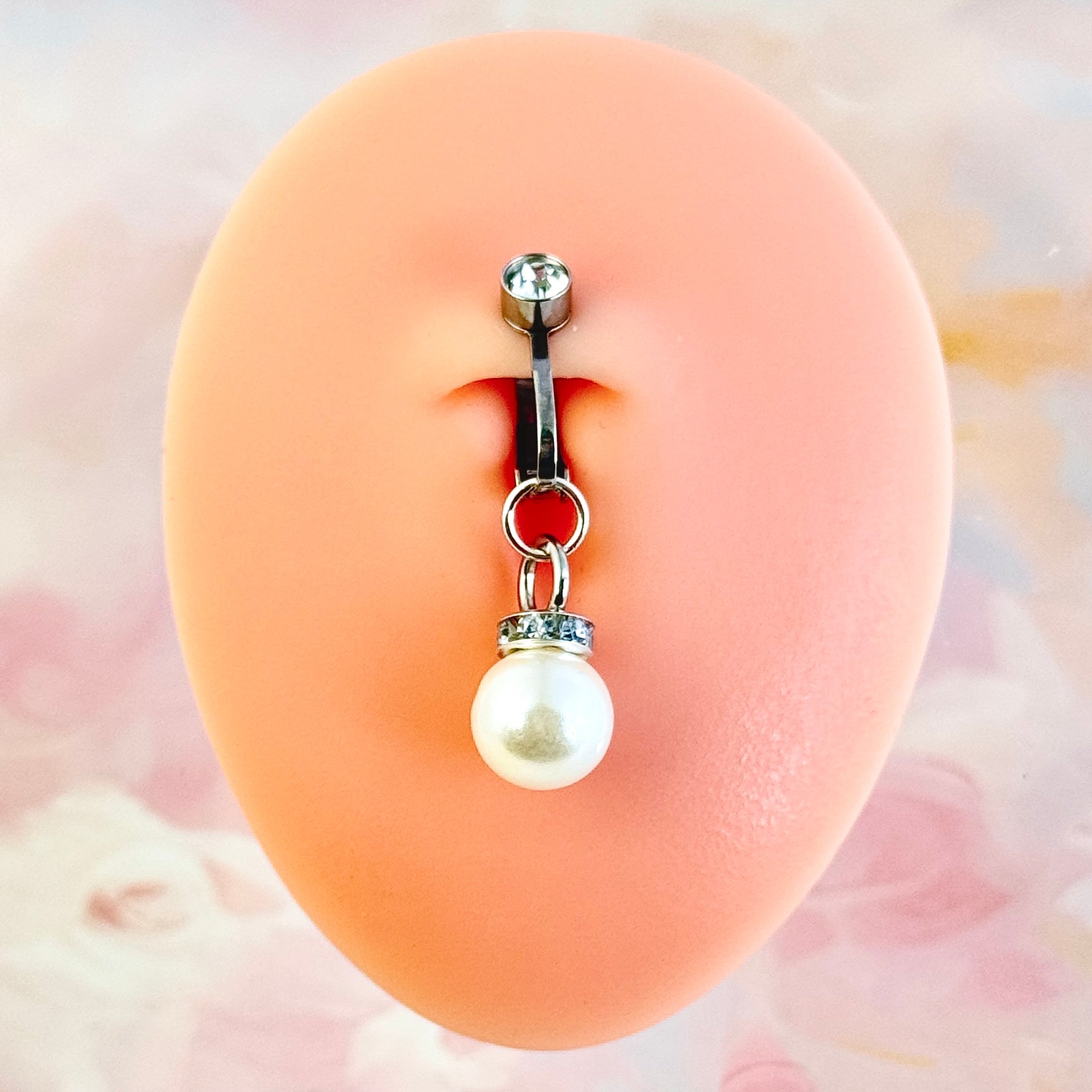 Single-pearl navel clip