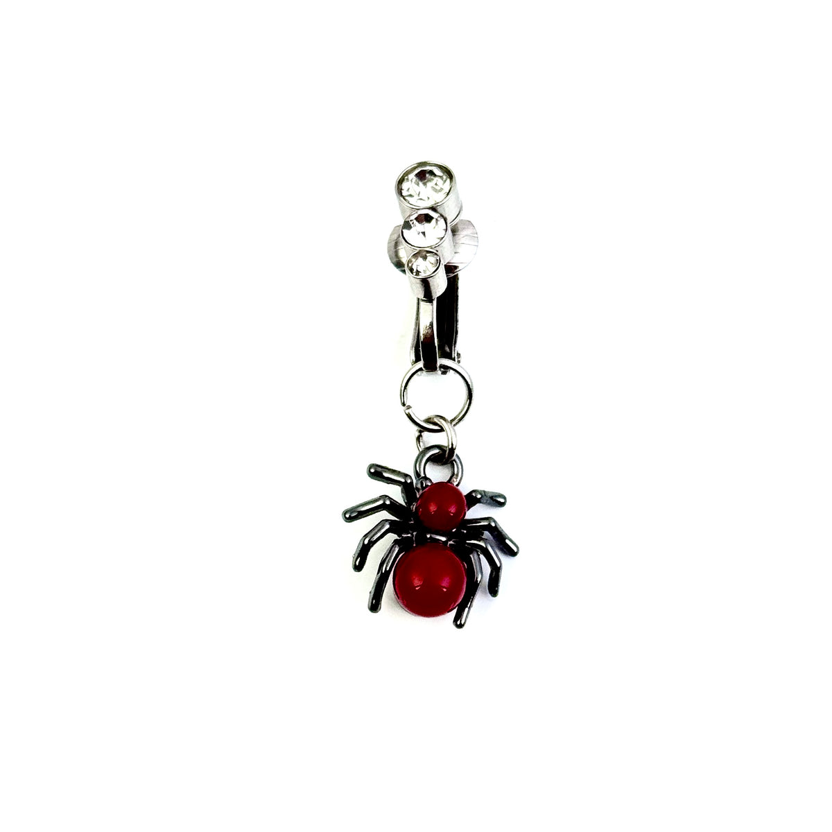 Crimson Spider Halloween Belly Ring