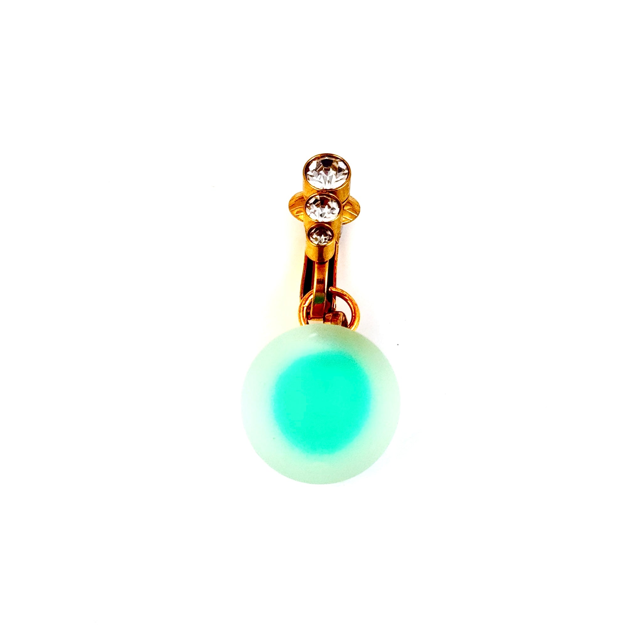 Non-piercing crystal ball navel jewelry