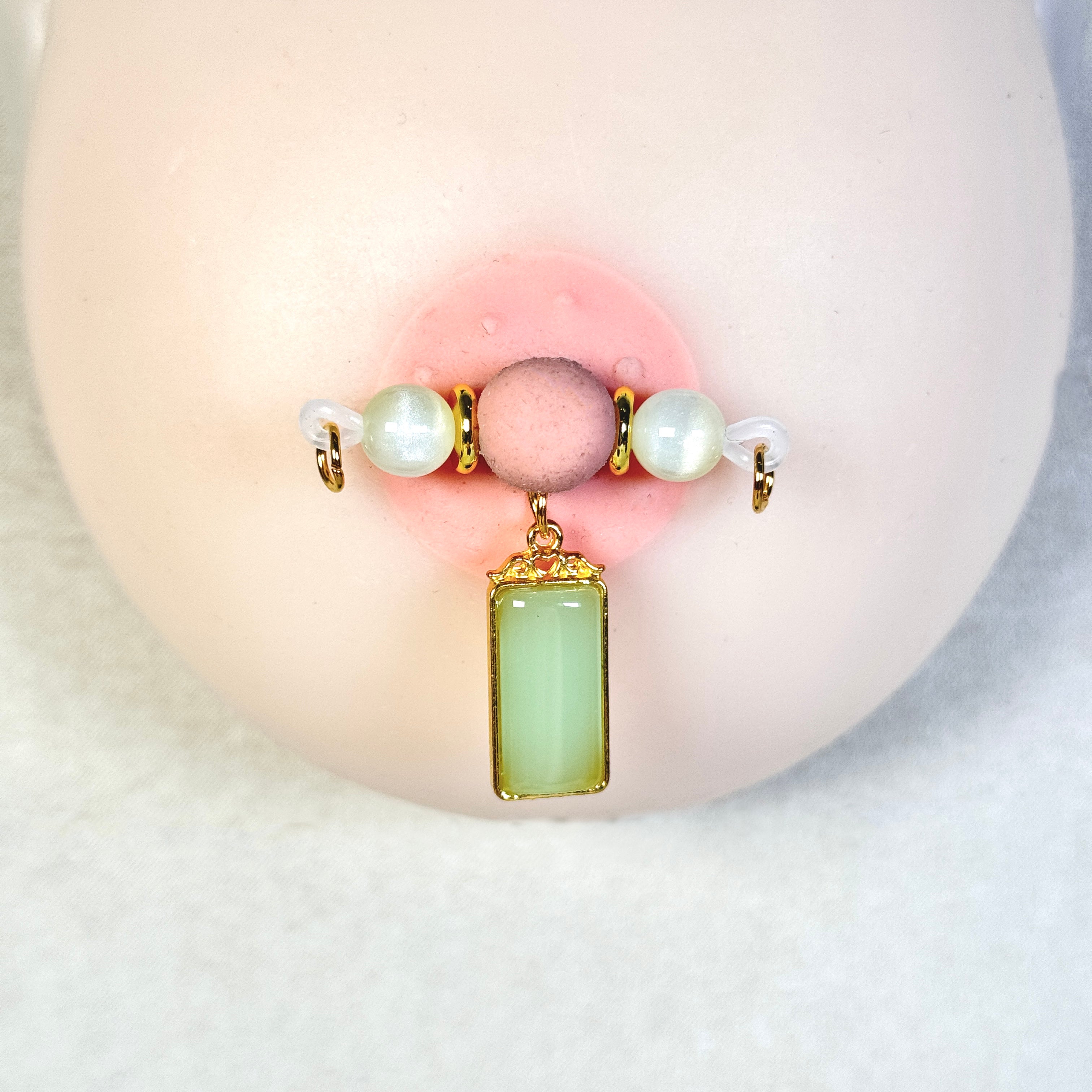Golden Jade Temple Pendant Set